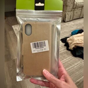 Ara Champagne Gold iPhone 13 Case with Card Holder